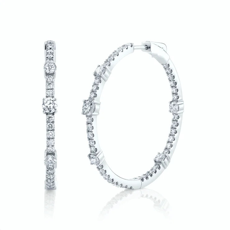 Sparking Bling Classic Fashion Women Jewelry Micro Pave 5A CZ Cubic Zirconia Small Medium Big Sized Hoop Earring