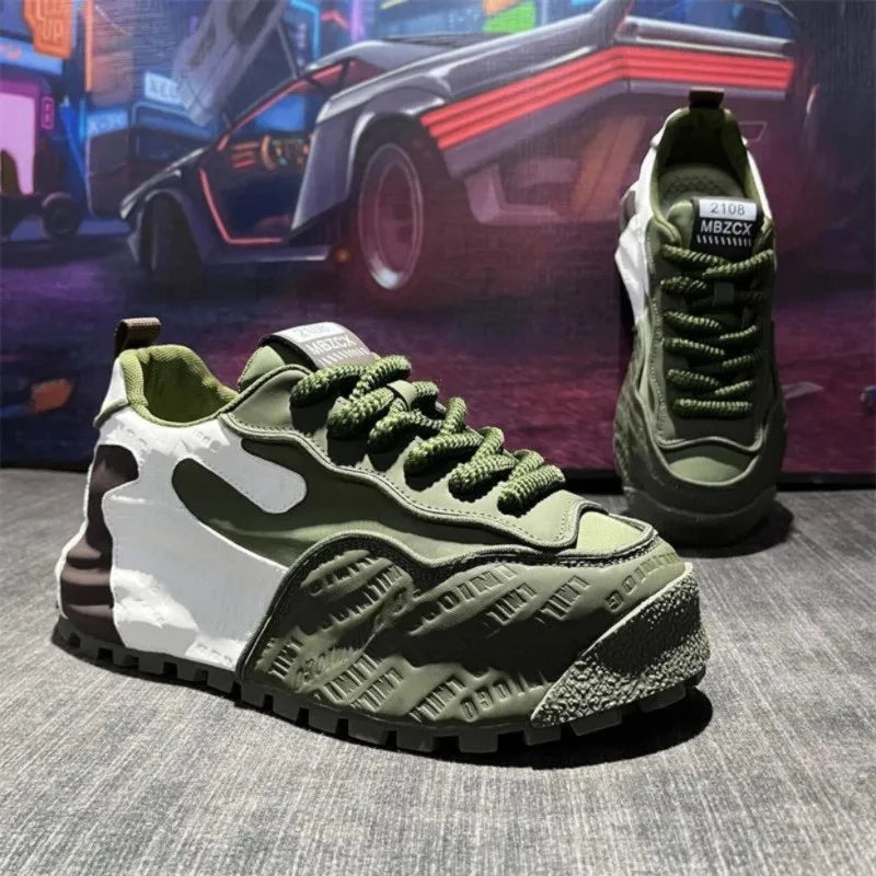 New Sports and Leisure Flat Shoes with Anti slip Suede Running and Men's Sports Skateboard Shoes