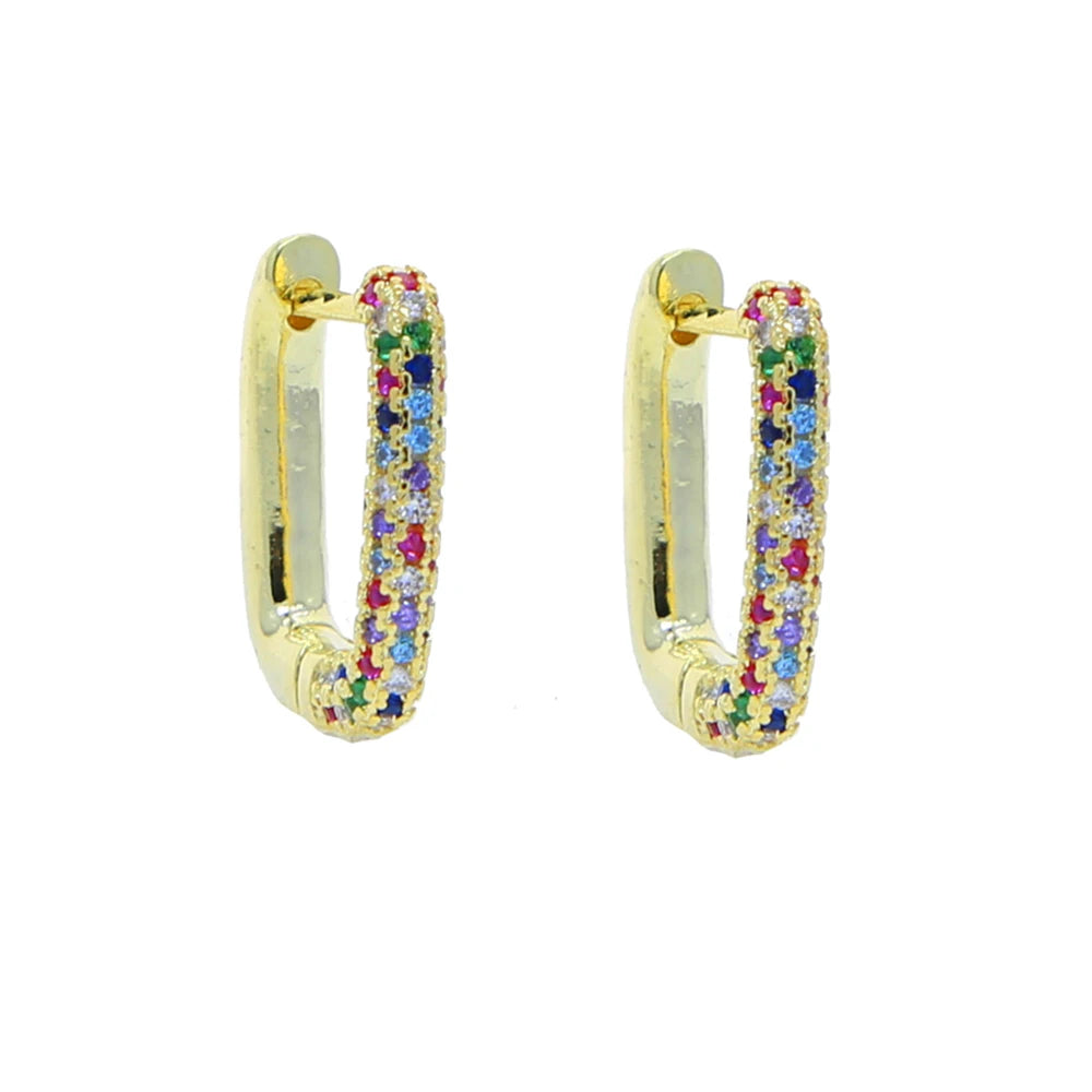 Sparking Bling Classic Fashion Women Jewelry Micro Pave 5A CZ Cubic Zirconia Small Medium Big Sized Hoop Earring