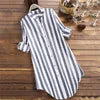 Women Striped Loose Shirt Dresses Long Sleeves Casual Fashion Spring Summer New African Large Size Ladies Vestidos Female S-5XL