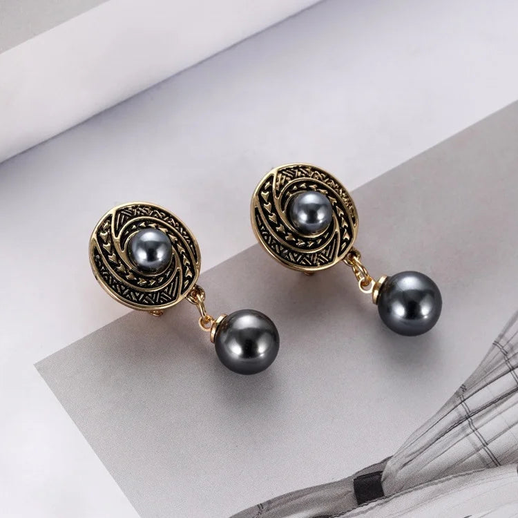 Women Jewelry Fashion Designer Zinc Alloy High Quality Clip on Earrings Hawaiian Ear Clips