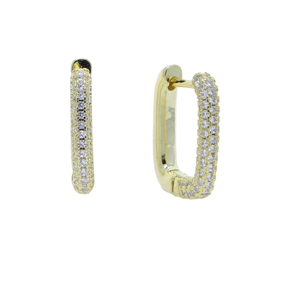 Sparking Bling Classic Fashion Women Jewelry Micro Pave 5A CZ Cubic Zirconia Small Medium Big Sized Hoop Earring