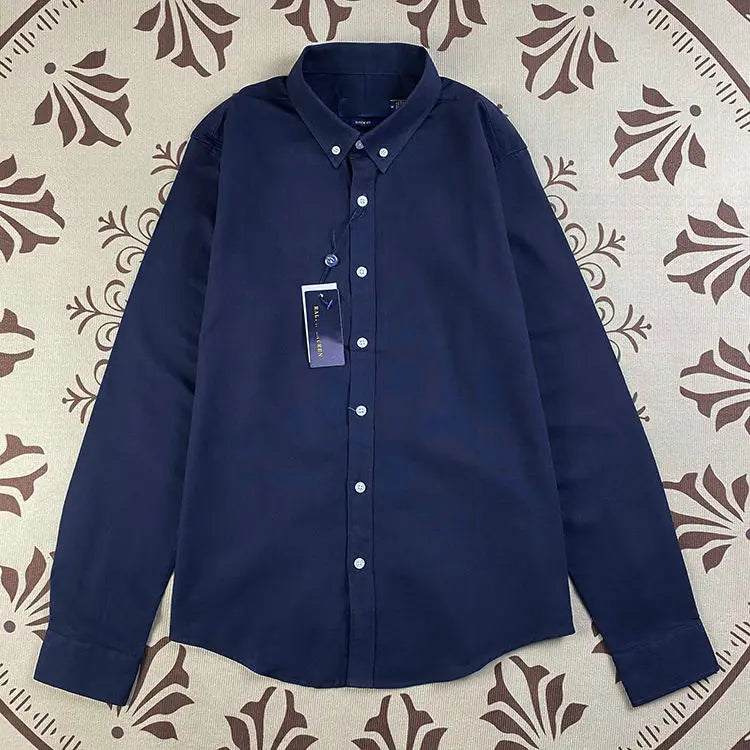 Men's and Linen British Slim T Shirt Long Sleeve Solid Color Floral Leisure Casual Shirt for Business or Autumn Season#RL-2222