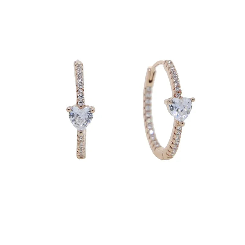 Sparking Bling Classic Fashion Women Jewelry Micro Pave 5A CZ Cubic Zirconia Small Medium Big Sized Hoop Earring