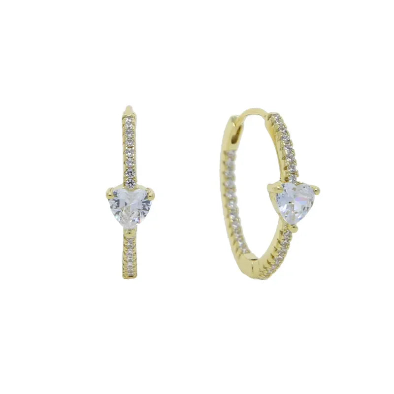 Sparking Bling Classic Fashion Women Jewelry Micro Pave 5A CZ Cubic Zirconia Small Medium Big Sized Hoop Earring