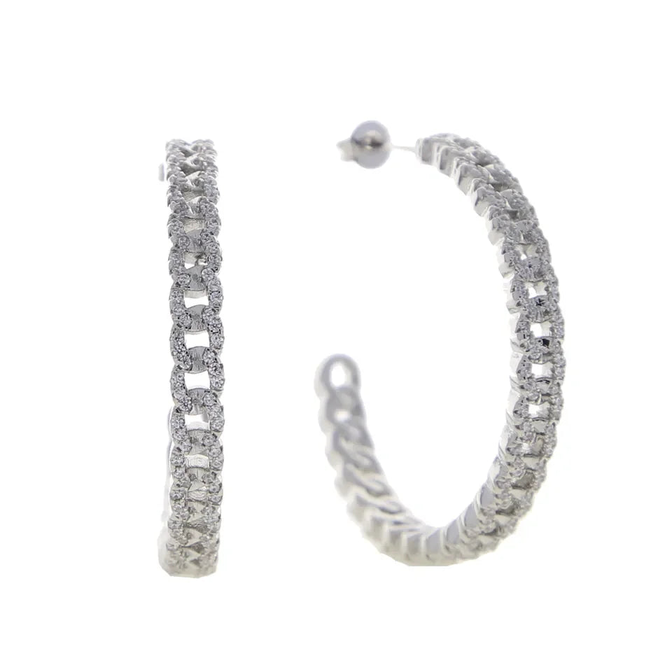 Sparking Bling Classic Fashion Women Jewelry Micro Pave 5A CZ Cubic Zirconia Small Medium Big Sized Hoop Earring