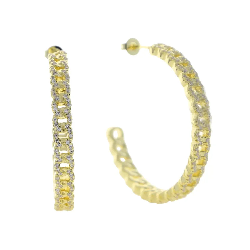 Sparking Bling Classic Fashion Women Jewelry Micro Pave 5A CZ Cubic Zirconia Small Medium Big Sized Hoop Earring