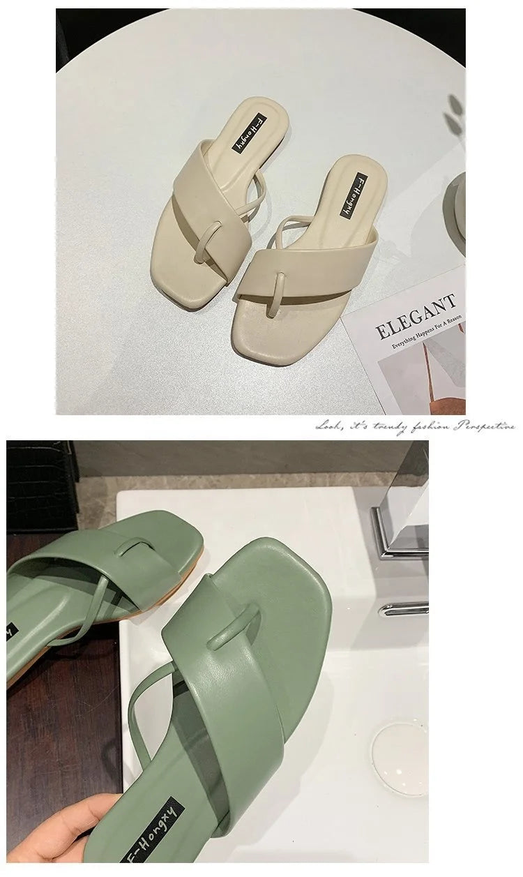 2022 New Summer Sandals Slippers Flat Beach Women's Shoes