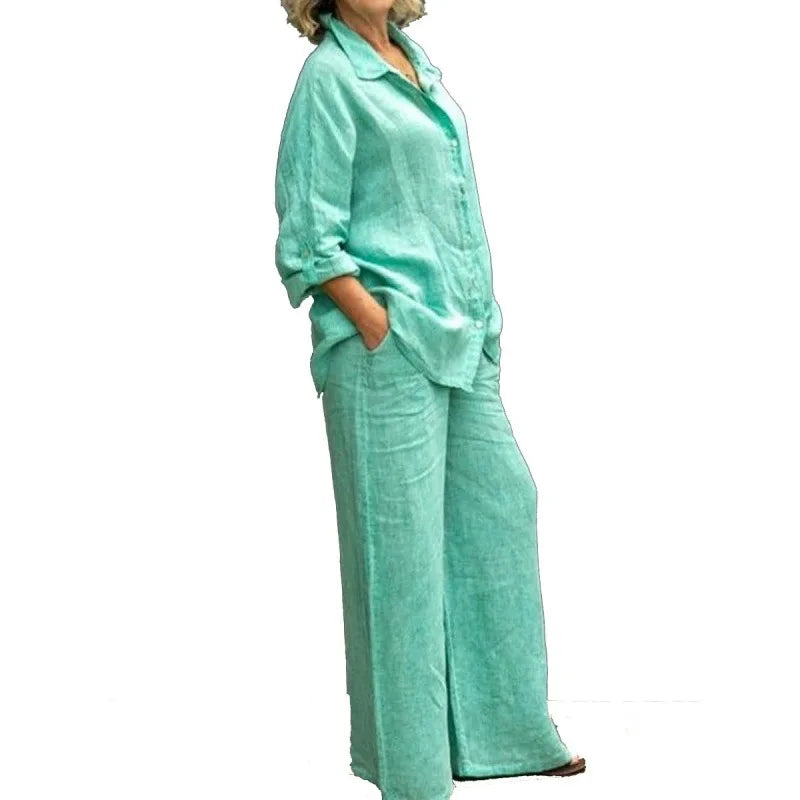Dropshipping Products Spring Fall Women's Shirt Pants Sets Ladies Clothes Casual Urban Plus Size Two Piece Set Women Clothing