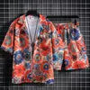 Hainan Beach Suit for Men Summer Casual Floral Poplin Short-Sleeved Shirt Anti-Pilling for Sanya Travel and Seaside Holidays