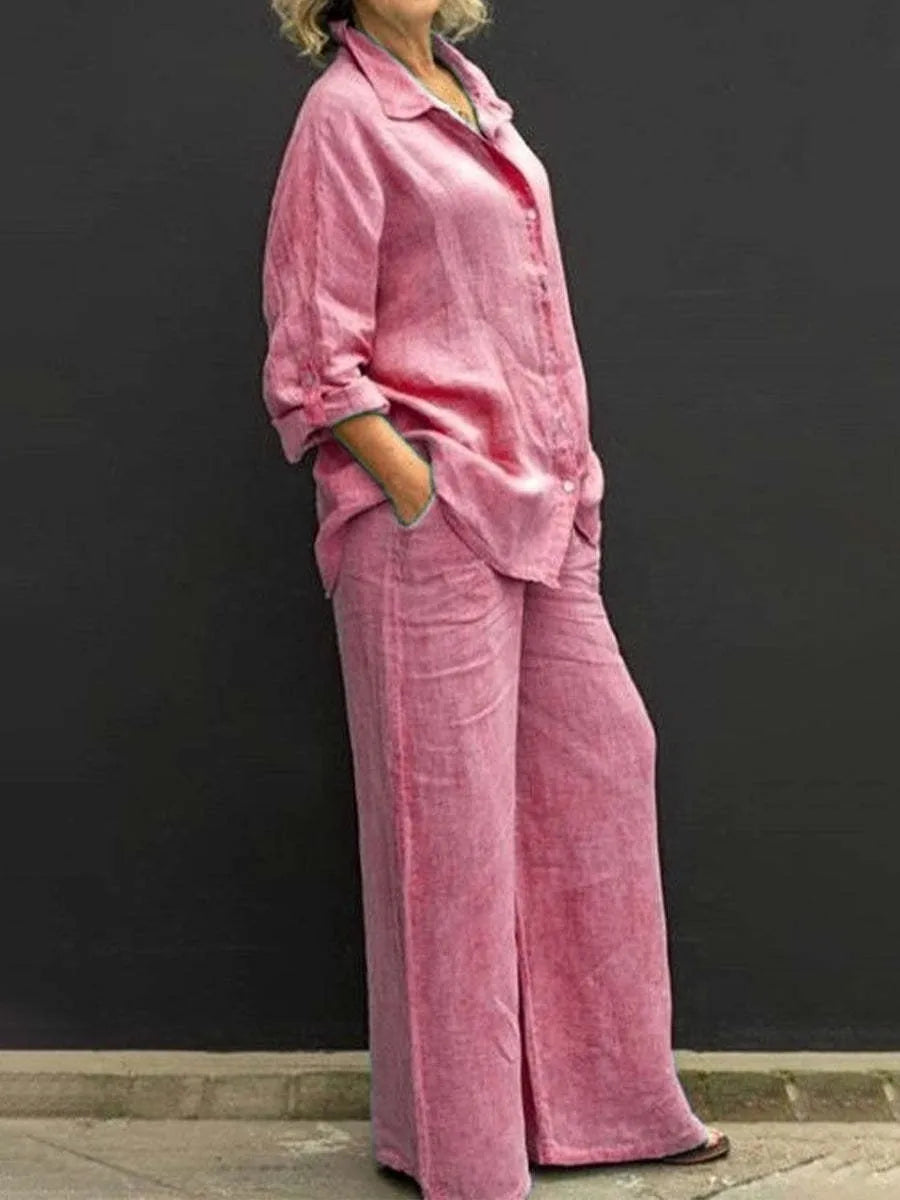 Dropshipping Products Spring Fall Women's Shirt Pants Sets Ladies Clothes Casual Urban Plus Size Two Piece Set Women Clothing