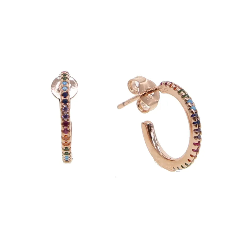 Sparking Bling Classic Fashion Women Jewelry Micro Pave 5A CZ Cubic Zirconia Small Medium Big Sized Hoop Earring