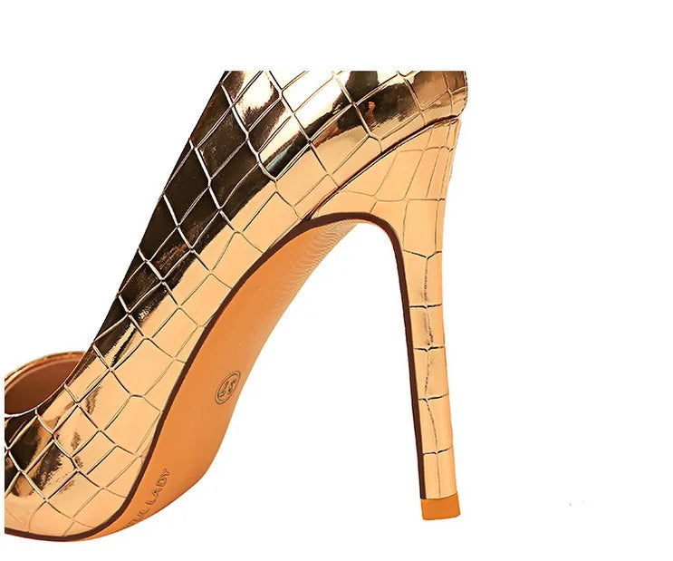 Gold Talons10CM High New Trending Salto Alto Summer Wholesale Female Shoes Heels for Ladies