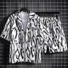 Hainan Beach Suit for Men Summer Casual Floral Poplin Short-Sleeved Shirt Anti-Pilling for Sanya Travel and Seaside Holidays