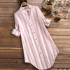 Women Striped Loose Shirt Dresses Long Sleeves Casual Fashion Spring Summer New African Large Size Ladies Vestidos Female S-5XL