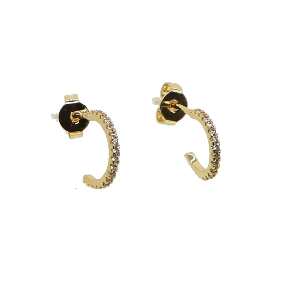 Sparking Bling Classic Fashion Women Jewelry Micro Pave 5A CZ Cubic Zirconia Small Medium Big Sized Hoop Earring