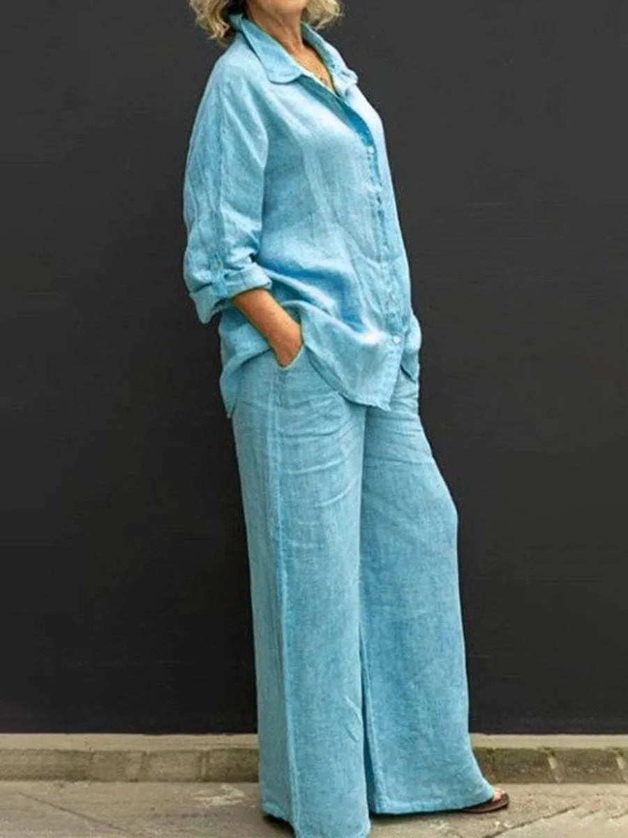 Dropshipping Products Spring Fall Women's Shirt Pants Sets Ladies Clothes Casual Urban Plus Size Two Piece Set Women Clothing