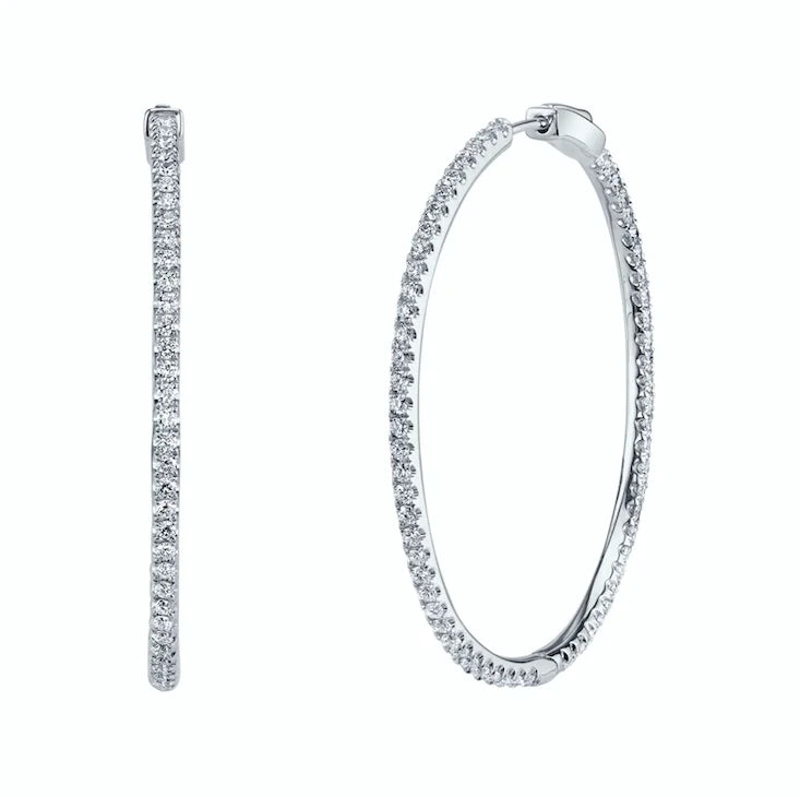 Sparking Bling Classic Fashion Women Jewelry Micro Pave 5A CZ Cubic Zirconia Small Medium Big Sized Hoop Earring
