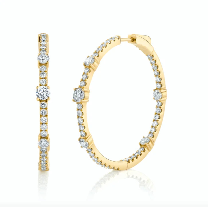 Sparking Bling Classic Fashion Women Jewelry Micro Pave 5A CZ Cubic Zirconia Small Medium Big Sized Hoop Earring