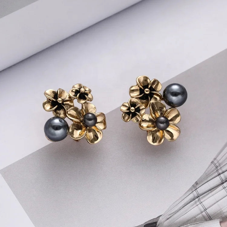 Women Jewelry Fashion Designer Zinc Alloy High Quality Clip on Earrings Hawaiian Ear Clips